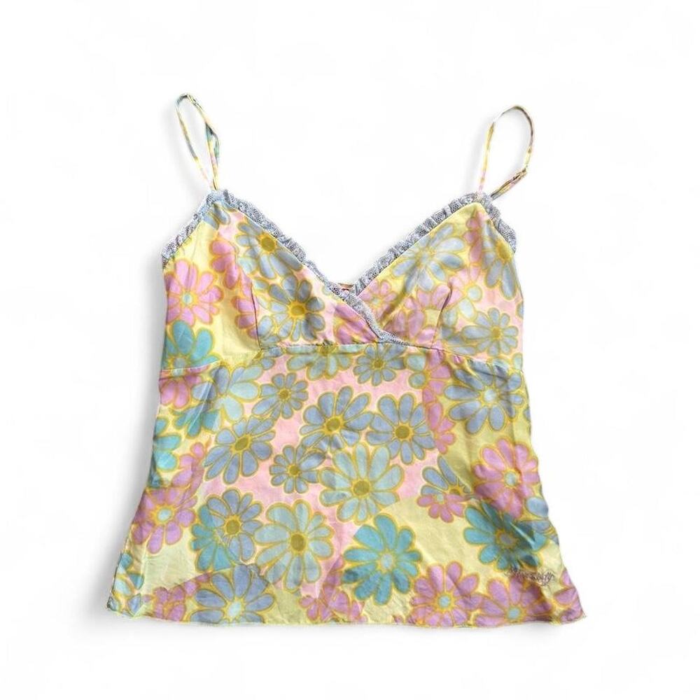Rare Y2K Miss Sixty Silk Floral Cami Top